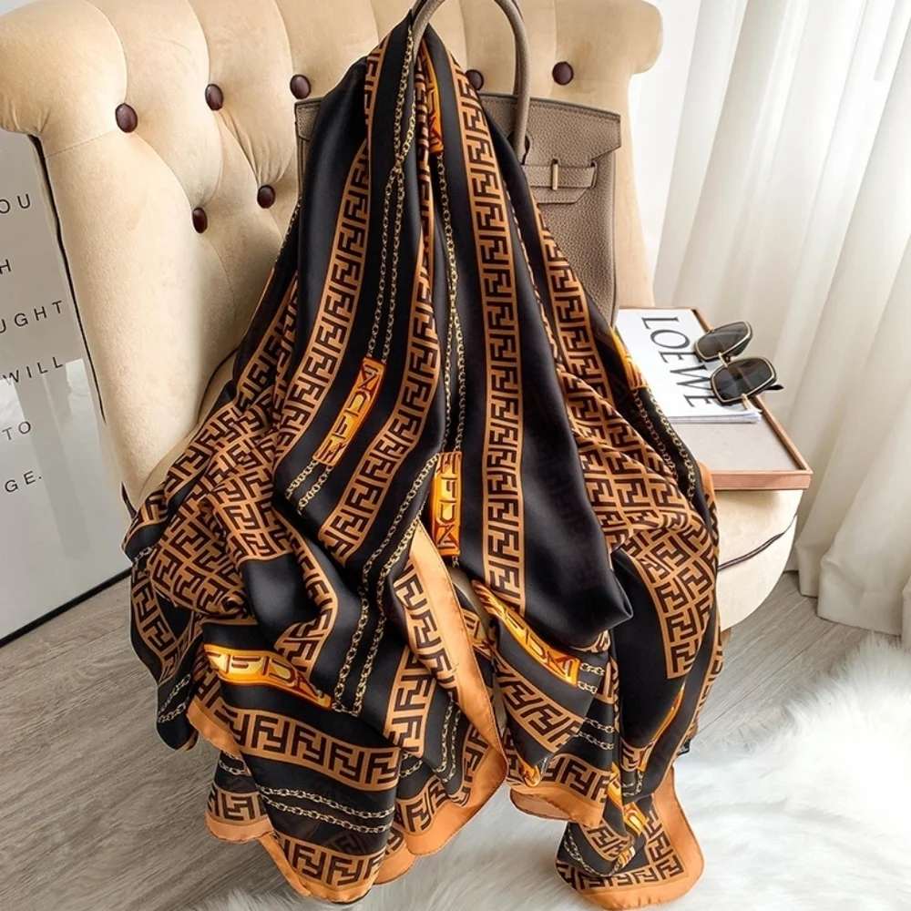 Miss Joselyn Women Satin Silky Scarf Long Shawl Wrap